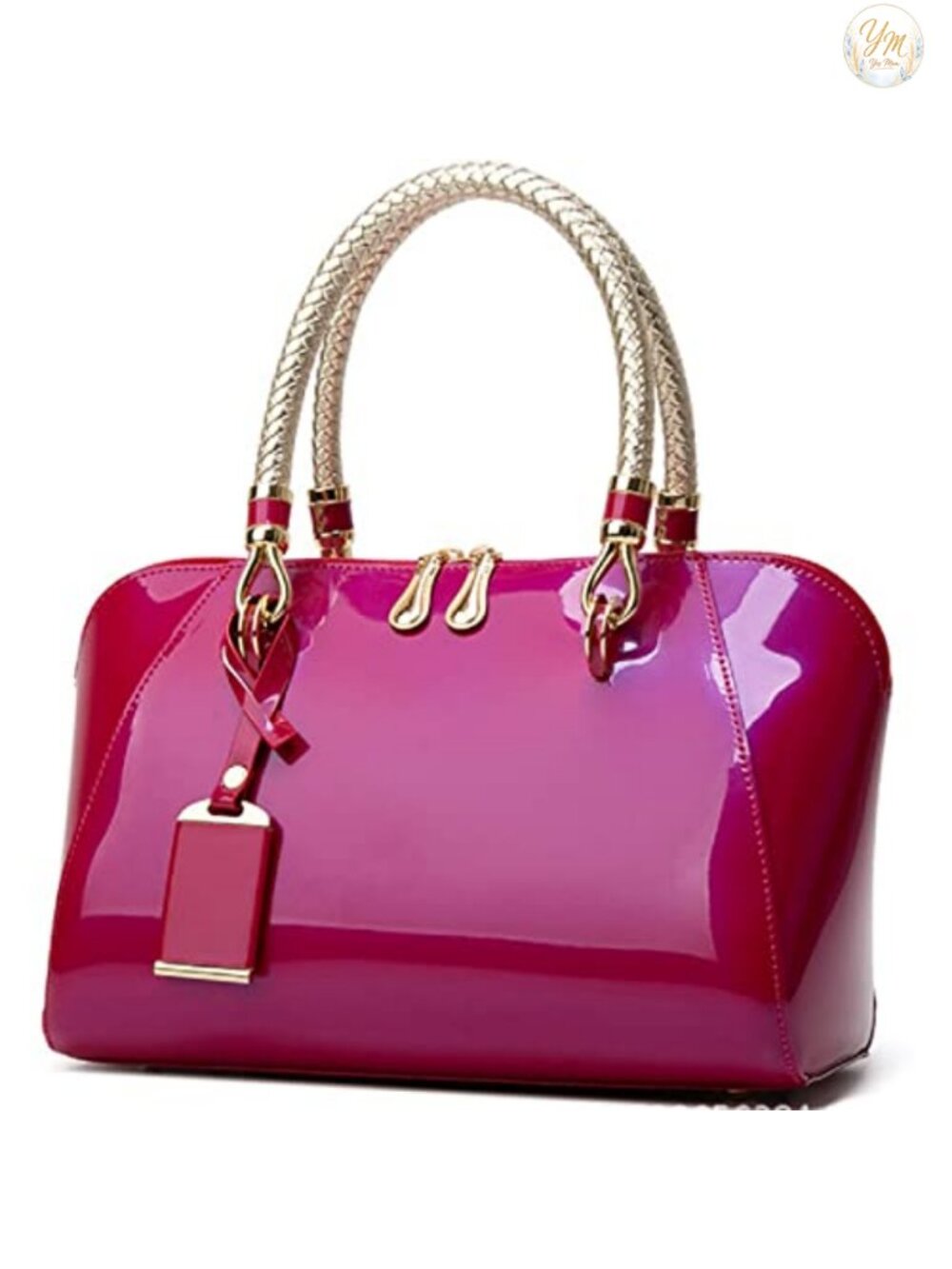 Faux Leather Satchel Crossbody Bag Top Handle Purse